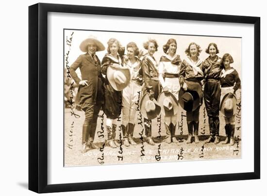 Seven Cowgirls-null-Framed Art Print