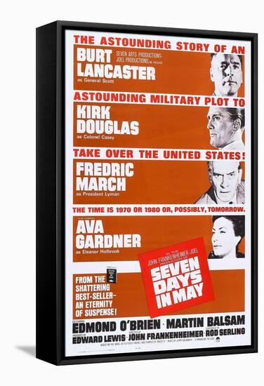 Seven Days in May, from Top: Burt Lancaster, Kirk Douglas, Fredric March, Ava Gardner, 1964-null-Framed Stretched Canvas