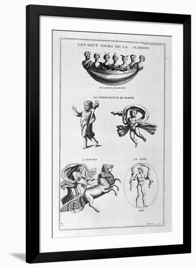 Seven Days of the Week. Twilight, Morning, Dawn, the Evening, 1757-Bernard De Montfaucon-Framed Giclee Print