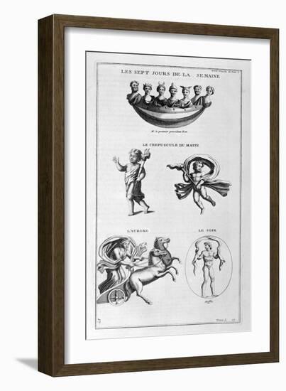 Seven Days of the Week. Twilight, Morning, Dawn, the Evening, 1757-Bernard De Montfaucon-Framed Giclee Print