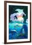 Seven Dolphins-Jim Warren-Framed Art Print