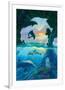 Seven Dolphins-Jim Warren-Framed Premium Giclee Print