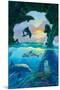 Seven Dolphins-Jim Warren-Mounted Premium Giclee Print