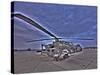 Seven Exposure HDR Image of a Stationary AH-64D Apache Helicopter-Stocktrek Images-Stretched Canvas