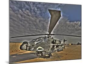 Seven Exposure HDR Image of a Stationary AH-64D Apache Helicopter-Stocktrek Images-Mounted Photographic Print