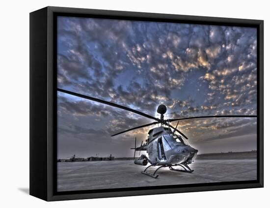 Seven Exposure HDR Image of a Stationary Kiowa OH-58D Helicopter-Stocktrek Images-Framed Stretched Canvas
