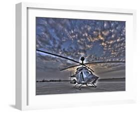 Seven Exposure HDR Image of a Stationary Kiowa OH-58D Helicopter-Stocktrek Images-Framed Photographic Print