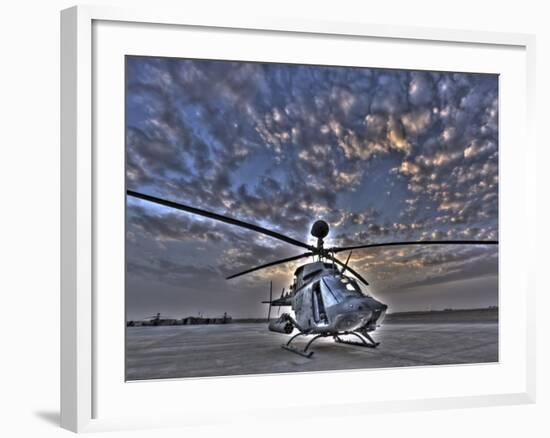 Seven Exposure HDR Image of a Stationary Kiowa OH-58D Helicopter-Stocktrek Images-Framed Photographic Print