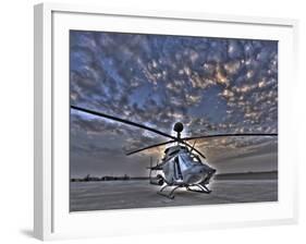 Seven Exposure HDR Image of a Stationary Kiowa OH-58D Helicopter-Stocktrek Images-Framed Photographic Print