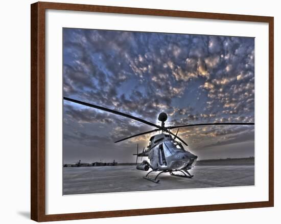 Seven Exposure HDR Image of a Stationary Kiowa OH-58D Helicopter-Stocktrek Images-Framed Photographic Print