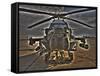 Seven Exposure HDR Image of an AH-64D Apache Helicopter as it Sits on its Pad-Stocktrek Images-Framed Stretched Canvas