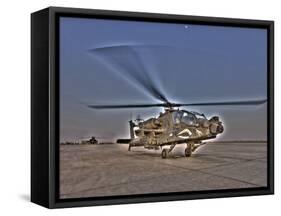 Seven Exposure HDR Image of an AH-64D Apache Helicopter-Stocktrek Images-Framed Stretched Canvas