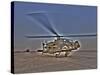 Seven Exposure HDR Image of an AH-64D Apache Helicopter-Stocktrek Images-Stretched Canvas