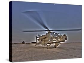 Seven Exposure HDR Image of an AH-64D Apache Helicopter-Stocktrek Images-Stretched Canvas