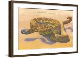 Seven-Foot Rattler, Ole Southwest-null-Framed Art Print