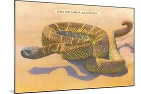 Seven-Foot Rattler, Ole Southwest-null-Mounted Art Print