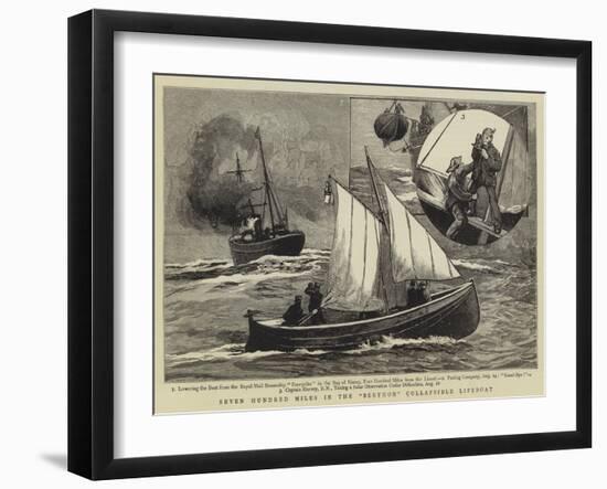 Seven Hundred Miles in the Berthon Collapsible Lifeboat-null-Framed Giclee Print