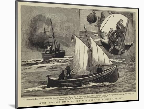Seven Hundred Miles in the Berthon Collapsible Lifeboat-null-Mounted Giclee Print