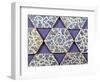 Seven Iznik Blue and White Hexagonal Pottery Tiles, circa 1540-null-Framed Giclee Print