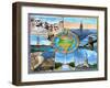 Seven Man Made Wonders of the USA-Adrian Chesterman-Framed Art Print