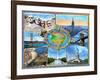 Seven Man Made Wonders of the USA-Adrian Chesterman-Framed Art Print