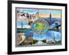 Seven Man Made Wonders of the USA-Adrian Chesterman-Framed Art Print