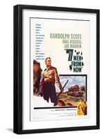 Seven Men from Now, (Aka 7 Men from Now), Left: Randolph Scott, 1956-null-Framed Art Print