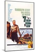 Seven Men from Now, (Aka 7 Men from Now), Left: Randolph Scott, 1956-null-Mounted Art Print