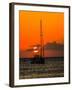 Seven Mile Beach, Grand Cayman. Sailboat on the Carribean at sunset.-Jolly Sienda-Framed Photographic Print