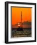 Seven Mile Beach, Grand Cayman. Sailboat on the Carribean at sunset.-Jolly Sienda-Framed Photographic Print