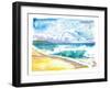 Seven Mile Beach Grand Cayman With Turquoise Waves-M. Bleichner-Framed Art Print