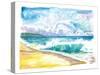Seven Mile Beach Grand Cayman With Turquoise Waves-M. Bleichner-Stretched Canvas