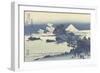 Seven Mile Beach in Sagami Province-Katsushika Hokusai-Framed Giclee Print