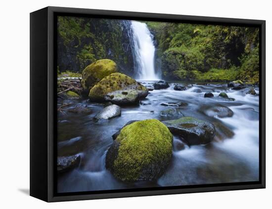 Seven Mile Falls, Eagle Creek, Oregon-Ethan Welty-Framed Stretched Canvas