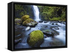 Seven Mile Falls, Eagle Creek, Oregon-Ethan Welty-Framed Stretched Canvas