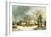 Seven Miles to Salem, 1863-George Henry Durrie-Framed Giclee Print