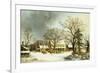 Seven Miles to Salem, 1863-George Henry Durrie-Framed Giclee Print
