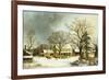 Seven Miles to Salem, 1863-George Henry Durrie-Framed Giclee Print