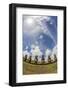 Seven Moai at Ahu Akivi, the First Restored Altar, Rapa Nui National Park-Michael Nolan-Framed Photographic Print