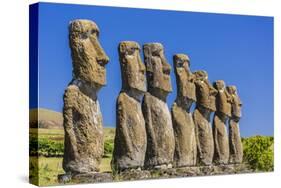 Seven Moai at Ahu Akivi, the First Restored Altar-Michael Nolan-Stretched Canvas