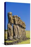 Seven Moai at Ahu Akivi, the First Restored Altar-Michael Nolan-Stretched Canvas