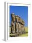 Seven Moai at Ahu Akivi, the First Restored Altar-Michael Nolan-Framed Photographic Print