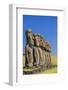 Seven Moai at Ahu Akivi, the First Restored Altar-Michael Nolan-Framed Photographic Print