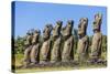 Seven Moai at Ahu Akivi-Michael-Stretched Canvas