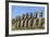 Seven Moai at Ahu Akivi-Michael-Framed Photographic Print