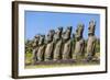 Seven Moai at Ahu Akivi-Michael-Framed Photographic Print