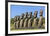 Seven Moai at Ahu Akivi-Michael-Framed Photographic Print