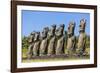 Seven Moai at Ahu Akivi-Michael-Framed Photographic Print