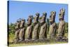 Seven Moai at Ahu Akivi-Michael-Stretched Canvas