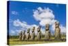 Seven Moai at Ahu Akivi-Michael-Stretched Canvas